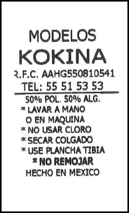 Etiqueta modelo 17